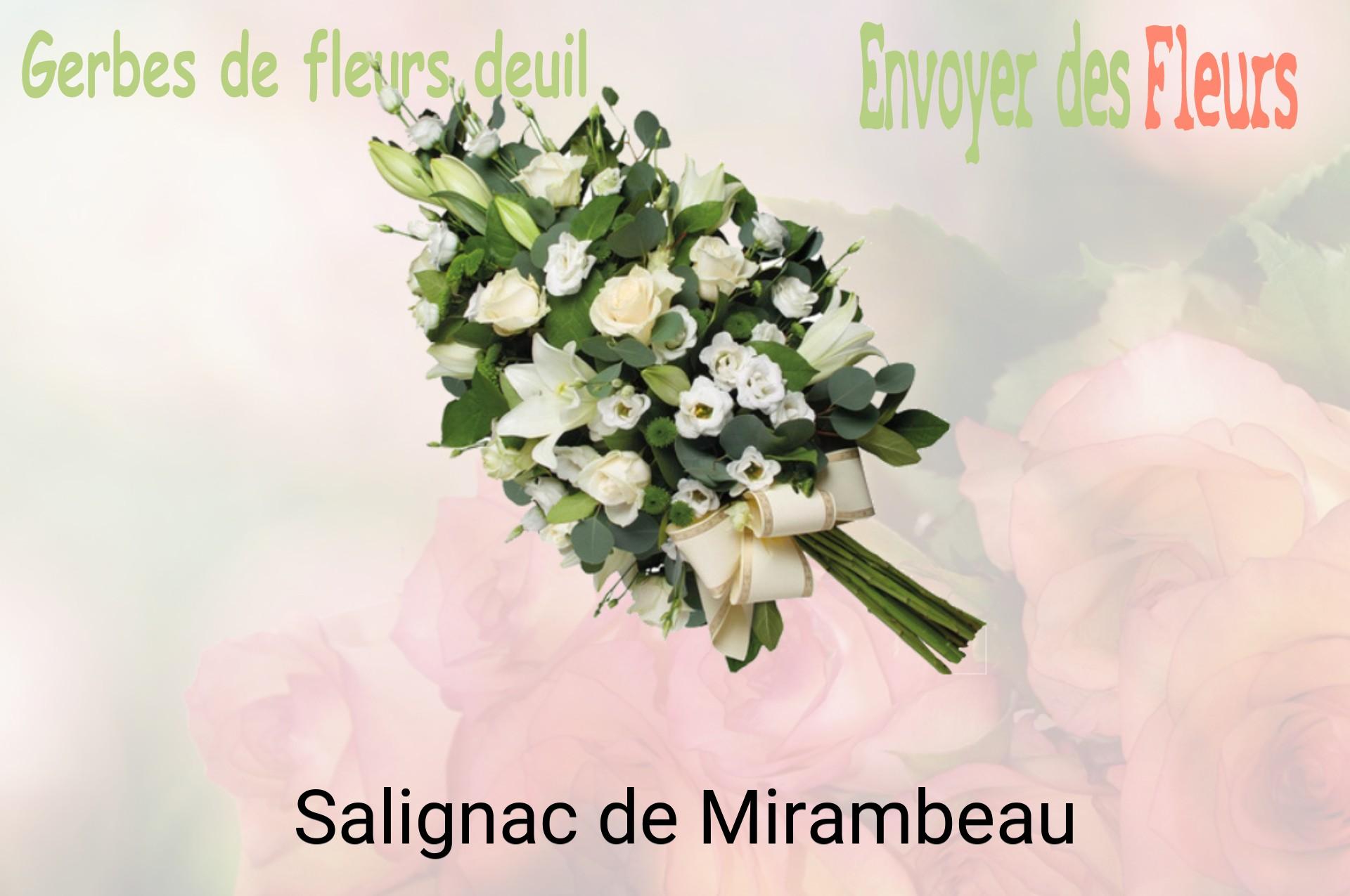 Gerbe de fleurs de deuil livrée à Salignac-de-Mirambeau